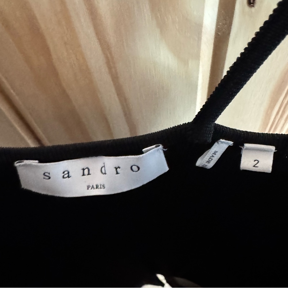 SANDRO NWOT soan sleeveless knit top with scallop hem | size 2